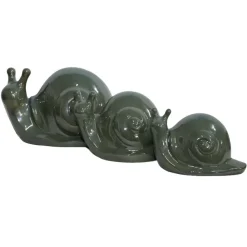 Chemin De Campagne Objets De Décoration | - Escargot en céramique émaillée verte 25 x 14.5 x 15 cm