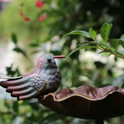 Chemin De Campagne Oiseaux Du Jardin | - Mangeoire à oiseaux pique jardin abreuvoir fer marron 103 cm