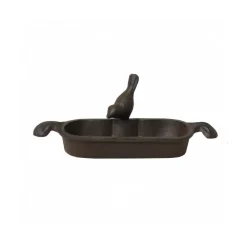 Chemin De Campagne - Mangeoire à oiseaux abreuvoir jardin fonte marron 26cm Best
