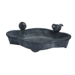 Chemin De Campagne - Mangeoire à oiseaux abreuvoir jardin en fonte grise 19.5cm Outlet