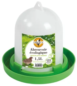 Chick'a - Abreuvoir plastique ligne verte pour caille 1.5l Sale
