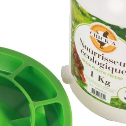 Chick'a - Nourrisseur à trémie ligne verte 1 kg Sale