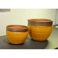 Clair de terre - Pot d'intérieur Austral, coloris Ibiza Sunshine Ø 16 x H. 13 cm Clearance