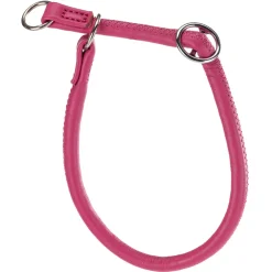 NA Education | Collier semi-étranglé pour chiens vogue cs10/50, cuir véritable, ajustable, rose