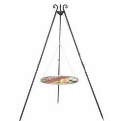 Cook - Barbecue grille de cuisson suspendu en inox 80 cm sur trépied 180 cm Online