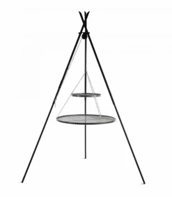 Cook - Barbecue 2 grilles de cuisson suspendu « tipi » sur trépied 210 cm 鈥 Best