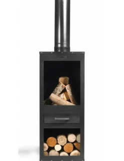Cook - Cheminée d鈥檈xtérieur en acier rosa 40x40x150 cm New