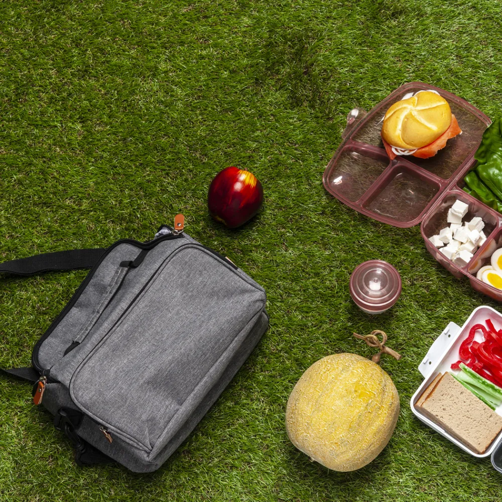 Cook Concept Entretien De La Maison | - Lunch bag gris zippé 25,4x20,3x12,7cm