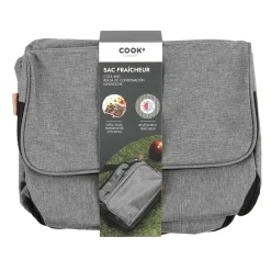 Cook Concept Entretien De La Maison | - Lunch bag gris zippé 25,4x20,3x12,7cm