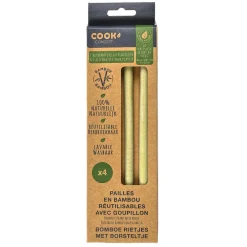 Cook Concept Entretien De La Maison | - Paille en bambou (x4 pailles)