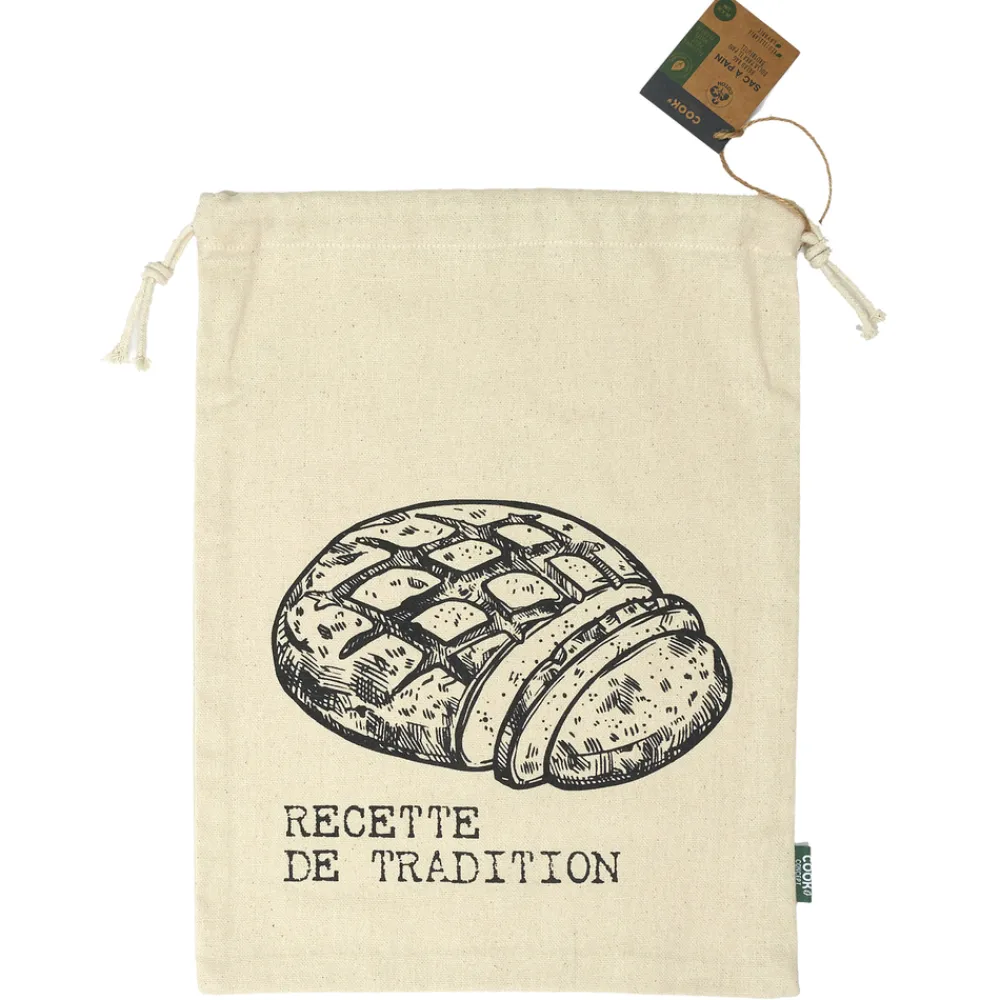 Cook Concept Entretien De La Maison | - Sac à pain en toile pour pain tranché 26x36cm
