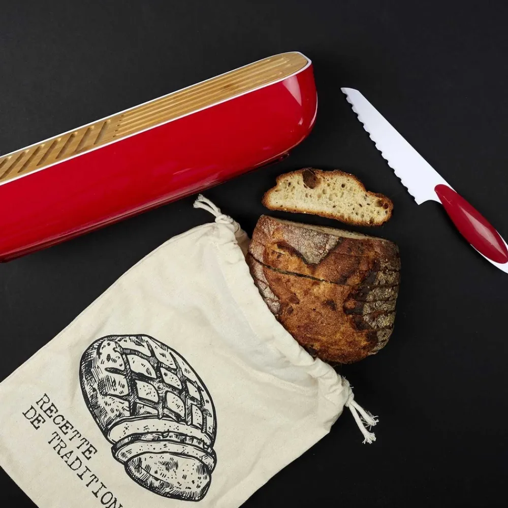 Cook Concept Entretien De La Maison | - Sac à pain en toile pour pain tranché 26x36cm