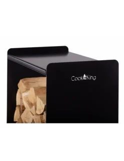 Cook King Bois Et Accessoires De Cheminées | - Porte bûches carré fuego en acier noir