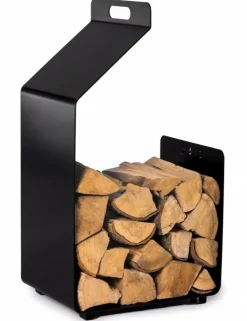 Cook King Bois Et Accessoires De Cheminées | - Porte bûches carré segal en acier noir h.74cm