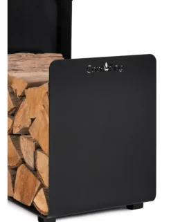 Cook King Bois Et Accessoires De Cheminées | - Porte bûches carré segal en acier noir h.74cm