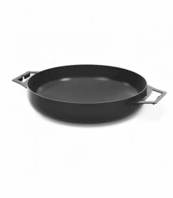 Cookking - Wok en acier naturel 40cm avec deux poignées, , 121220 New