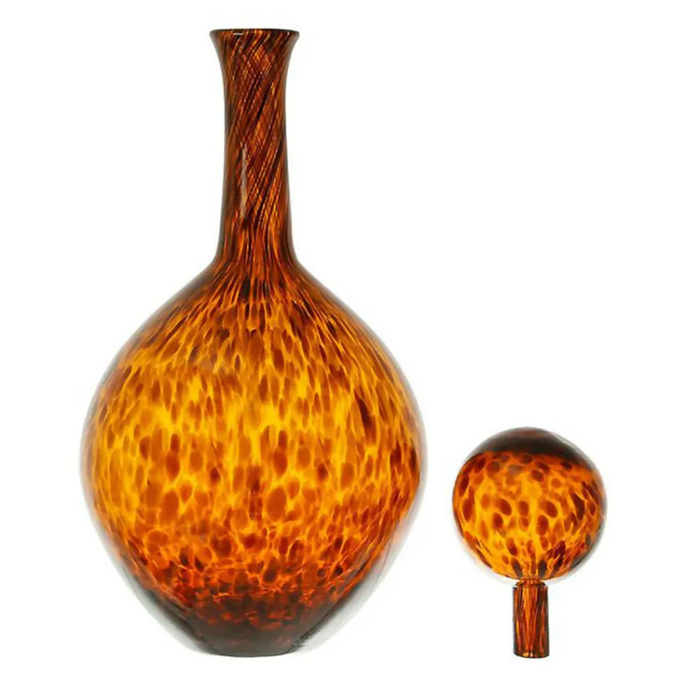 Cote Table - Vase verre agathe ambre 22xh50cm Outlet
