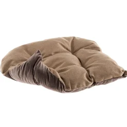 NA Paniers, Transports Et Chatières | Couchage rembourré lit pour chiens harris 80, lavable, avec coussin, tweed et velours, marron