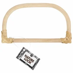 Creotime Peinture Et Beaux-Arts | - Anse de sac arrondi en bambou 15,5 x 9 cm