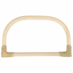 Creotime Peinture Et Beaux-Arts | - 4 anses de sac arrondis en bambou 15,5 x 9 cm