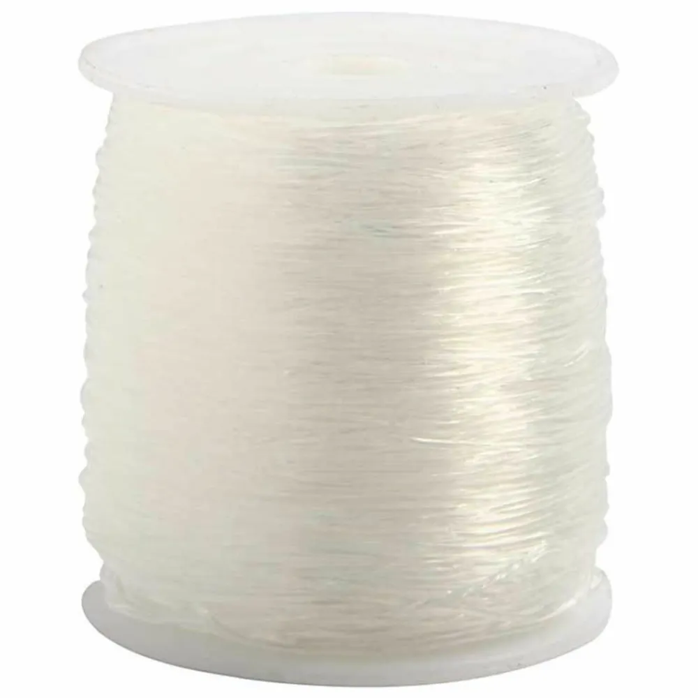 Creotime - Fil élastique transparent 0,8 mm x 100 m