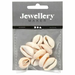 Creotime - 12 perles coquillage 20 mm - naturel