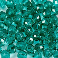 Creotime - 45 perles à facettes rondes ø 4 mm - bleu vert Sale