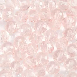 Creotime Bijoux Et Perles | - 45 perles à facettes rondes ø 4 mm - rose clair