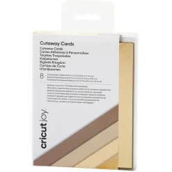Cricut - 8 cartes adhésives et enveloppes café / chocolat -