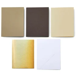 Cricut - 8 cartes adhésives et enveloppes café / chocolat -