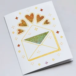 Cricut - 8 cartes adhésives et enveloppes café / chocolat -