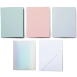 Cricut - 8 cartes adhésives et enveloppes pastel -