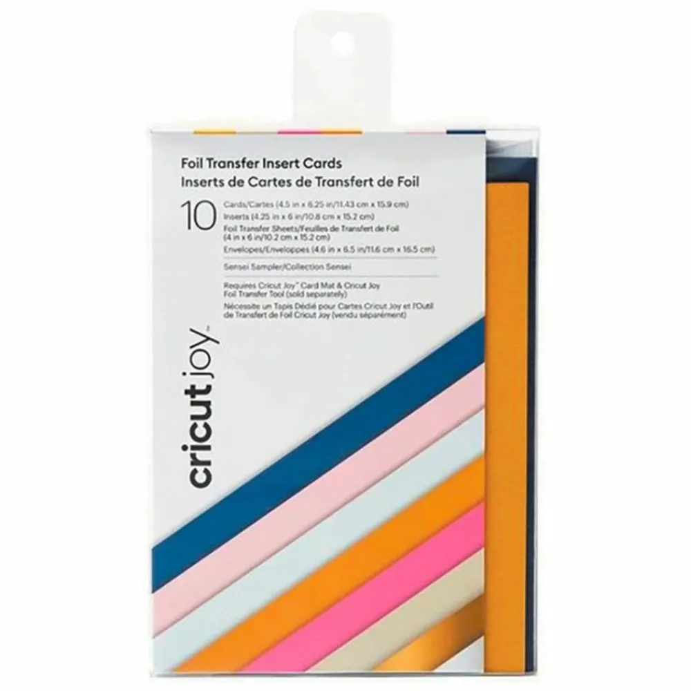 Cricut Librairie Et Papeterie | - 10 cartes et enveloppes et feuilles de foil multicolores 15,9 x 11,43 cm - joy