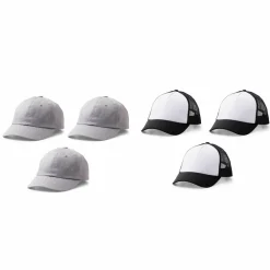 Cricut - 6 casquettes à personnaliser - noir/ blanc + gris Best