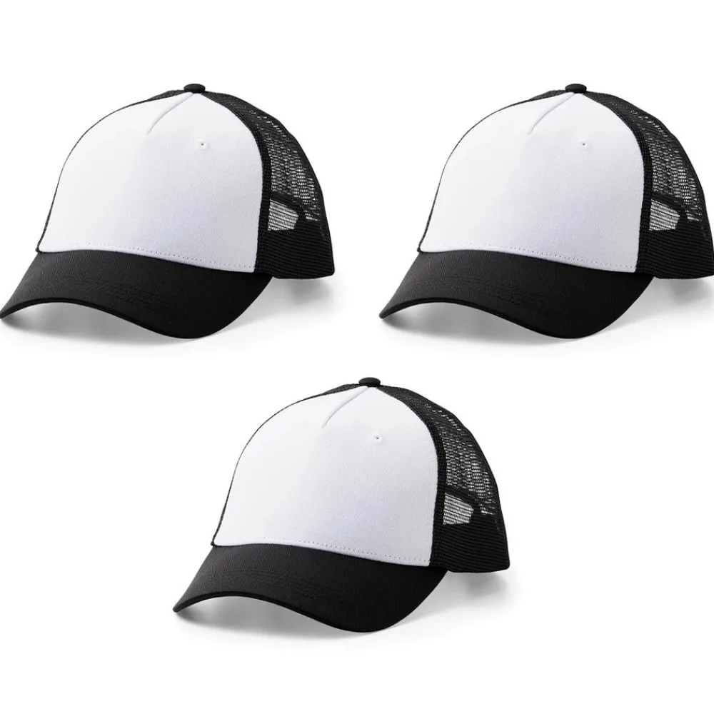 Cricut - 3 casquettes à customiser noir et blanc - Hot