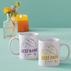 Cricut - 4 feuilles de transfert pour mug press - violet + gris Discount