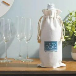 Cricut - Sac bouteille en tissu blanc à personnaliser -