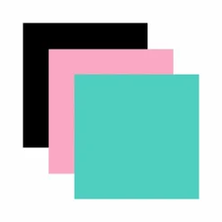 Cricut Librairie Et Papeterie | - 3 vinyles permanents 91 x 33 cm - menthe, noir, rose clair