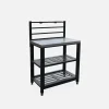 NA Cuisine extérieure en acier l80cm avec 2 étagères de rangement Discount