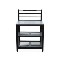 NA Cuisine extérieure en acier l80cm avec 2 étagères de rangement Discount