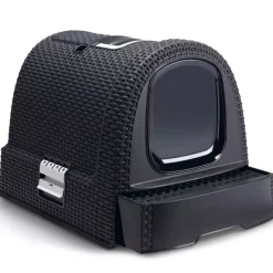 Curver - Bac à litère pour chats Anthracite - 51 x 38,5 x 39,5 cm Best