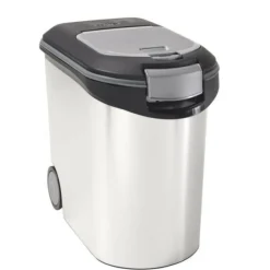Curver Gamelles Et Autres Accessoires | - Conteneur a croquettes pour chien 12 kg - 35l - aspect métal