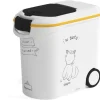 Curver Gamelles Et Autres Accessoires | - Conteneur a croquettes pour chat avec roulettes 12 kg - 35l - le diner et servi