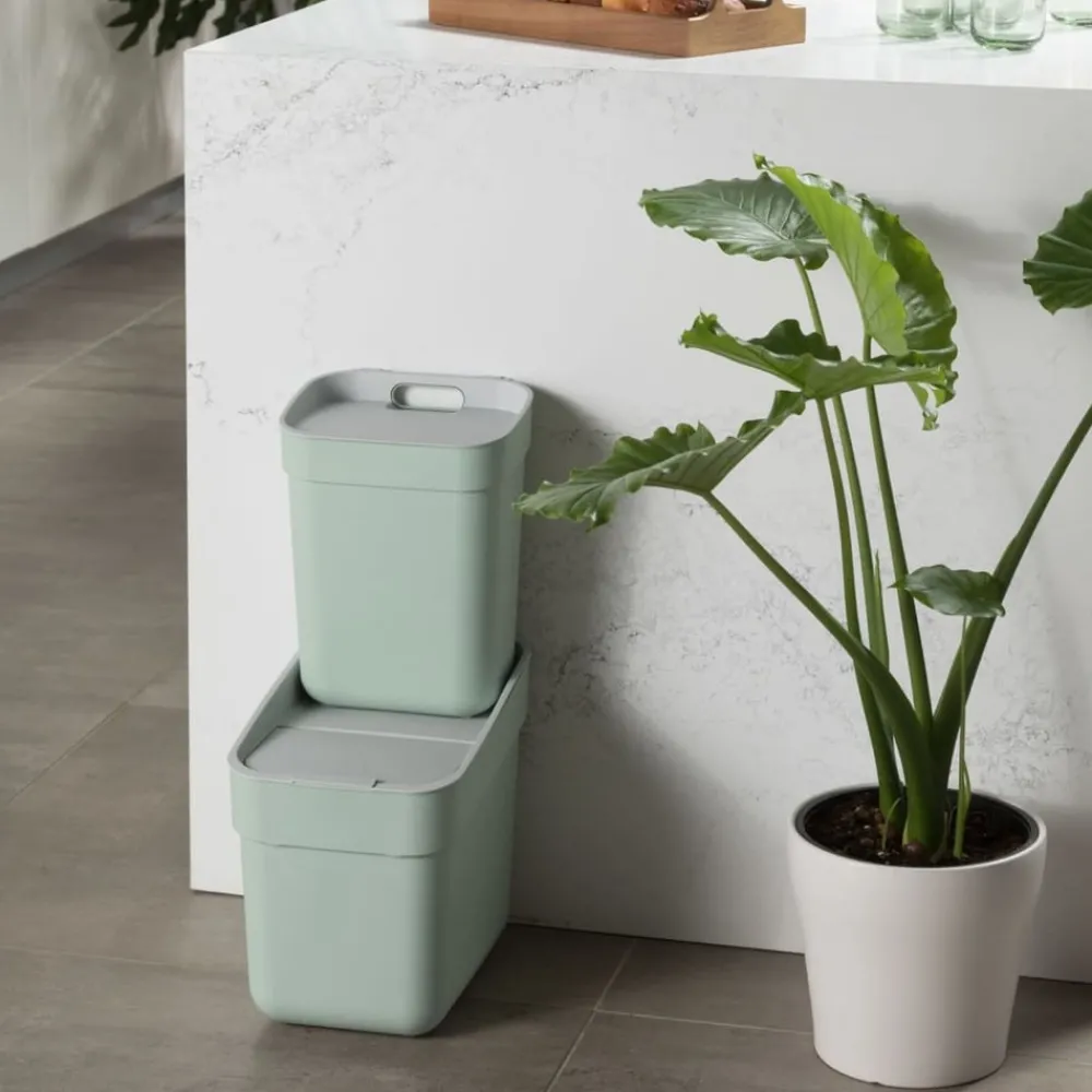 Curver - Poubelle ready to collect 20 l vert menthe Hot