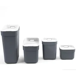 Curver Cache-Pots Et Bacs D'Intérieur | - Poubelle ready to collect 30 l gris foncé