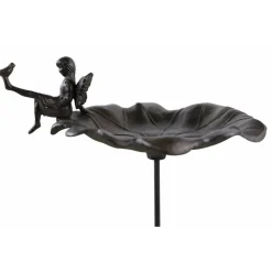 Décoration D'autrefois Oiseaux Du Jardin | DÉCORATION D'AUTREFOIS - Abreuvoir oiseau ange sur pied fonte fonte marron -