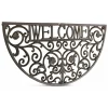 Décoration D'autrefois DÉCORATION D'AUTREFOIS - Paillasson demi lune fonte fonte marron -