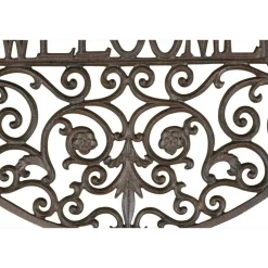 Décoration D'autrefois DÉCORATION D'AUTREFOIS - Paillasson demi lune fonte fonte marron -
