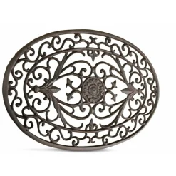 Décoration D'autrefois Entretien De La Maison | DÉCORATION D'AUTREFOIS - Paillasson lune fonte fonte marron -