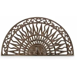 Décoration D'autrefois Entretien De La Maison | DÉCORATION D'AUTREFOIS - Paillasson demi lune fonte fonte marron -